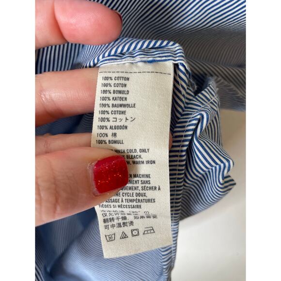 Abercrombie & Fitch Muscle Button Up Shirt Mens Size xxl Classic Striped Shirt - Picture 4 of 5